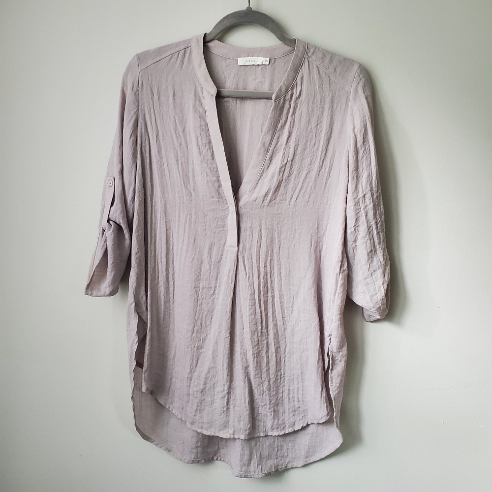 Lush tunic blouse size small grey